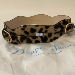 NWT Draper James animal print leather belt XS